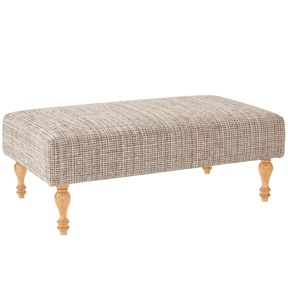 Marled Rug Ottoman | Brown
