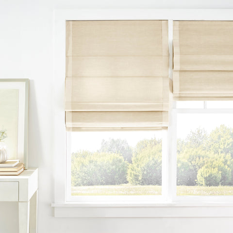 Ridge Cordless Roman Shade | Natural