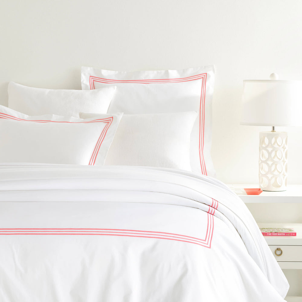 Trio Duvet Cover | Coral