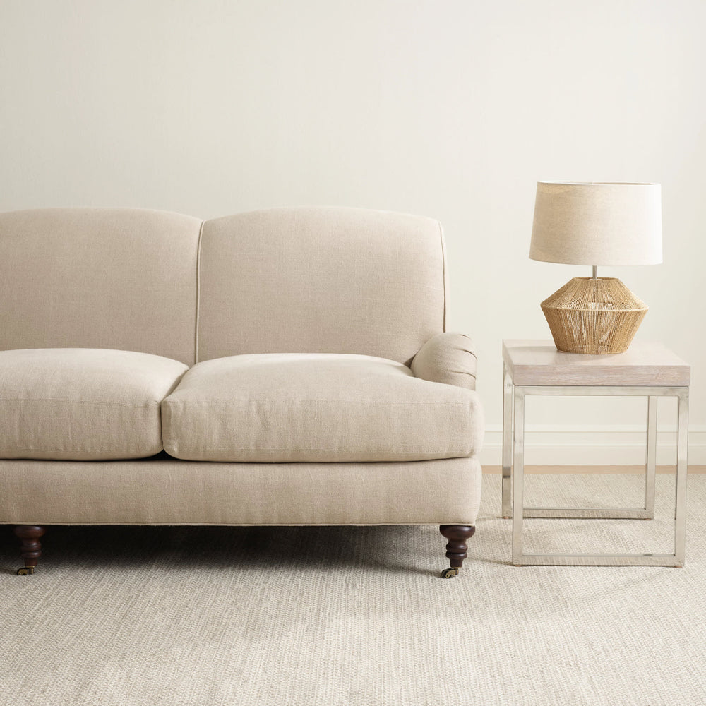 Honeycomb Handwoven Wool Rug | Ivory/Grey