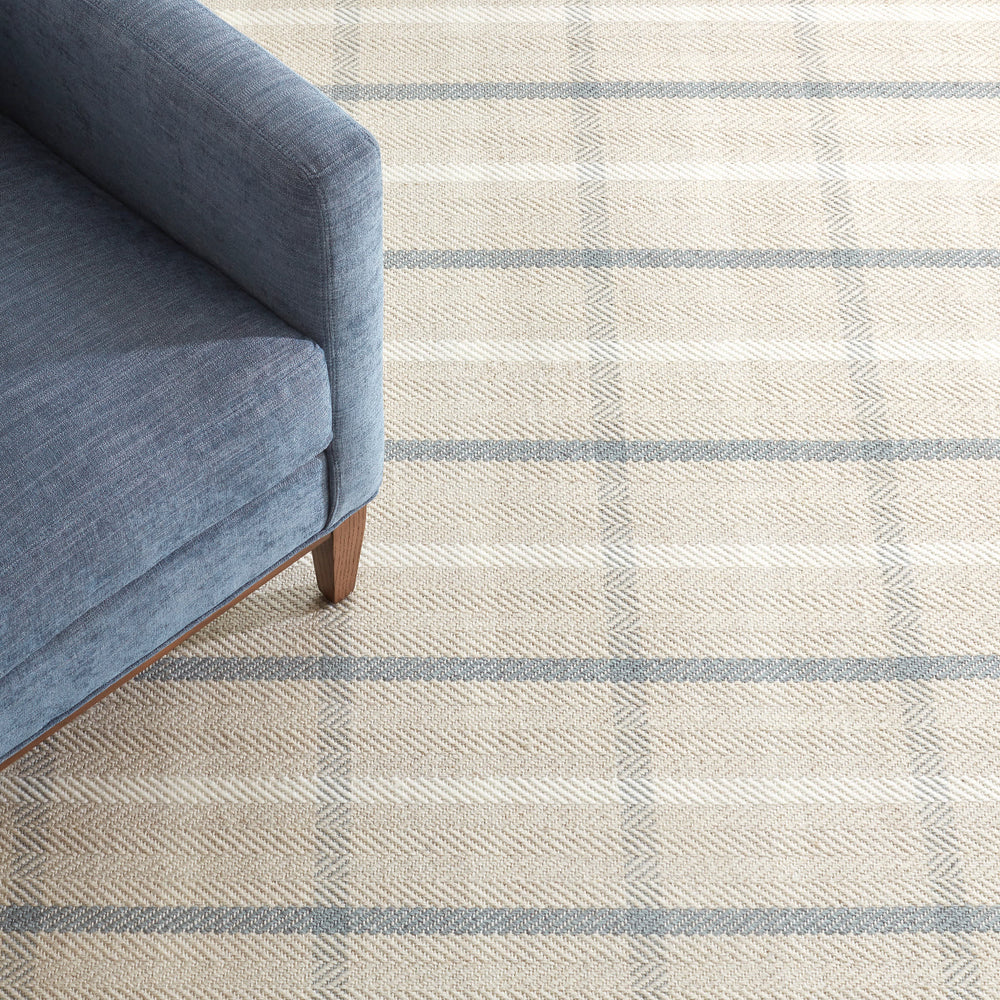 Jackson Woven Wool Custom Rug | Beige/Slate