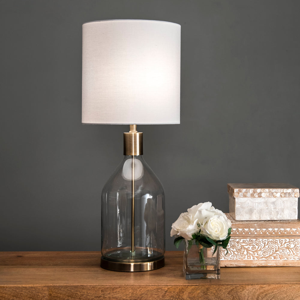 29-inch Yolanda Glass Table Lamp | Gold