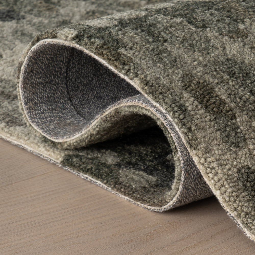 Paint Chip Hand Micro Hooked Wool Rug | Forest