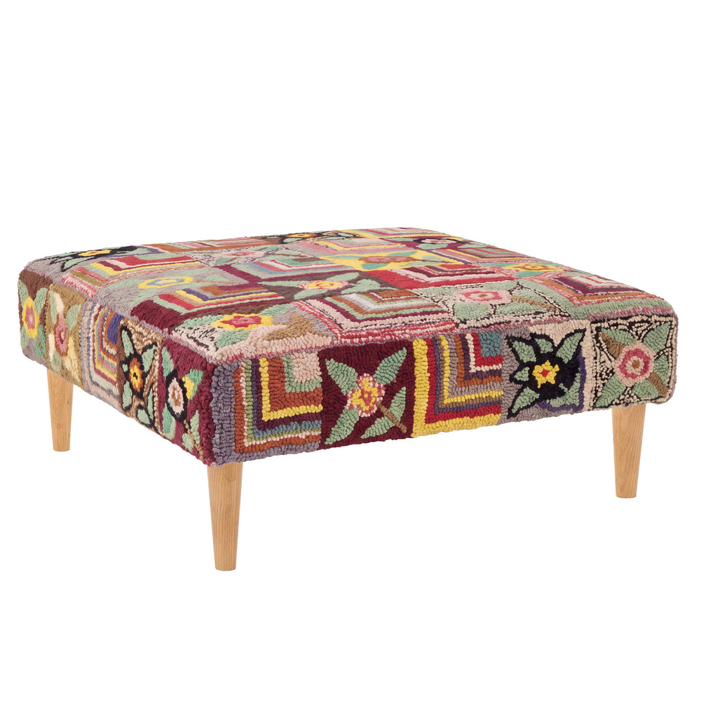 Gypsy Rose Rug Ottoman | Multi