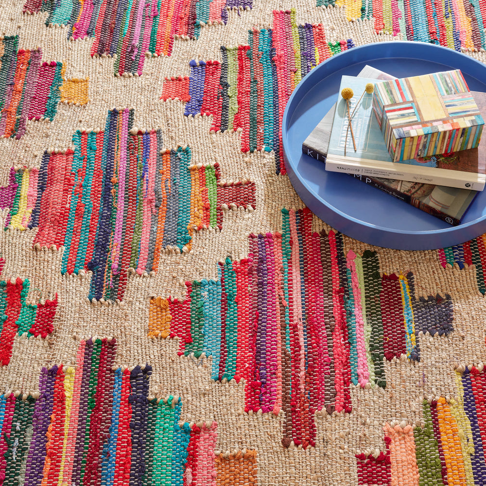 Mod Chindi Handwoven Jute Rug | Multi
