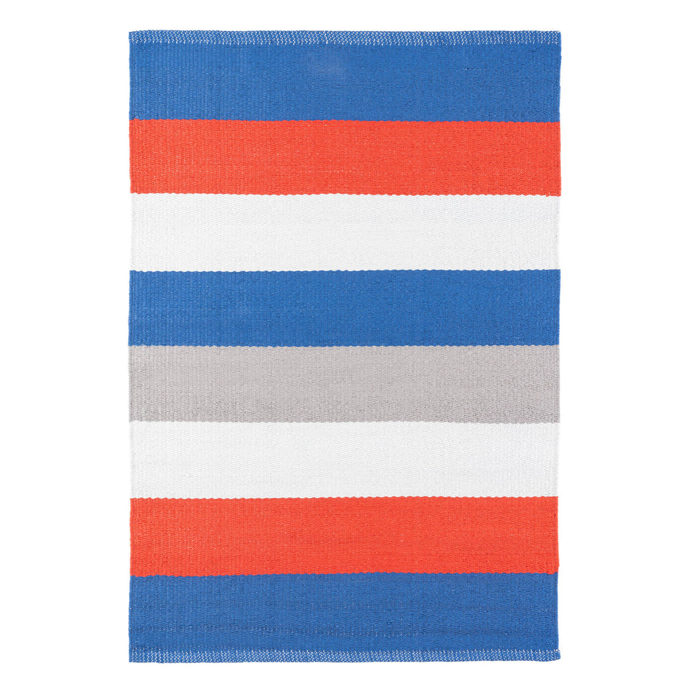 Perry Stripe Handwoven Indoor/Outdoor Rug | Blue