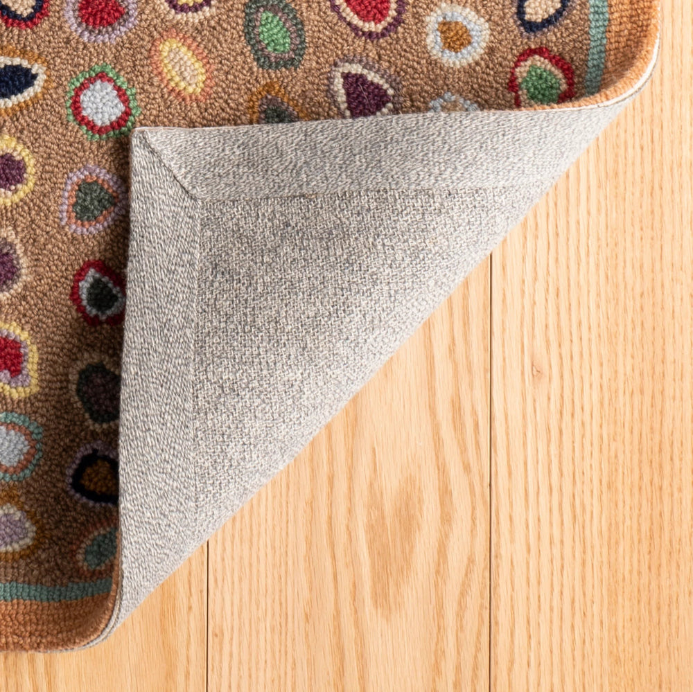Cats Paw Hand Micro Hooked Wool Rug | Brown