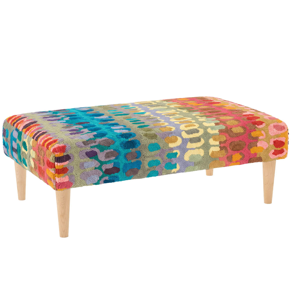 Paint Chip Rug Ottoman | Multi