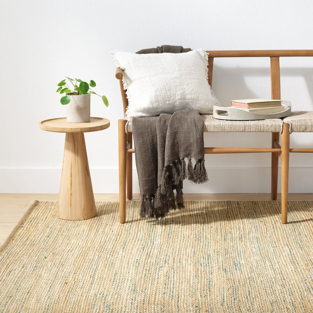 Mixed Stripe Handwoven Jute Rug | Multi