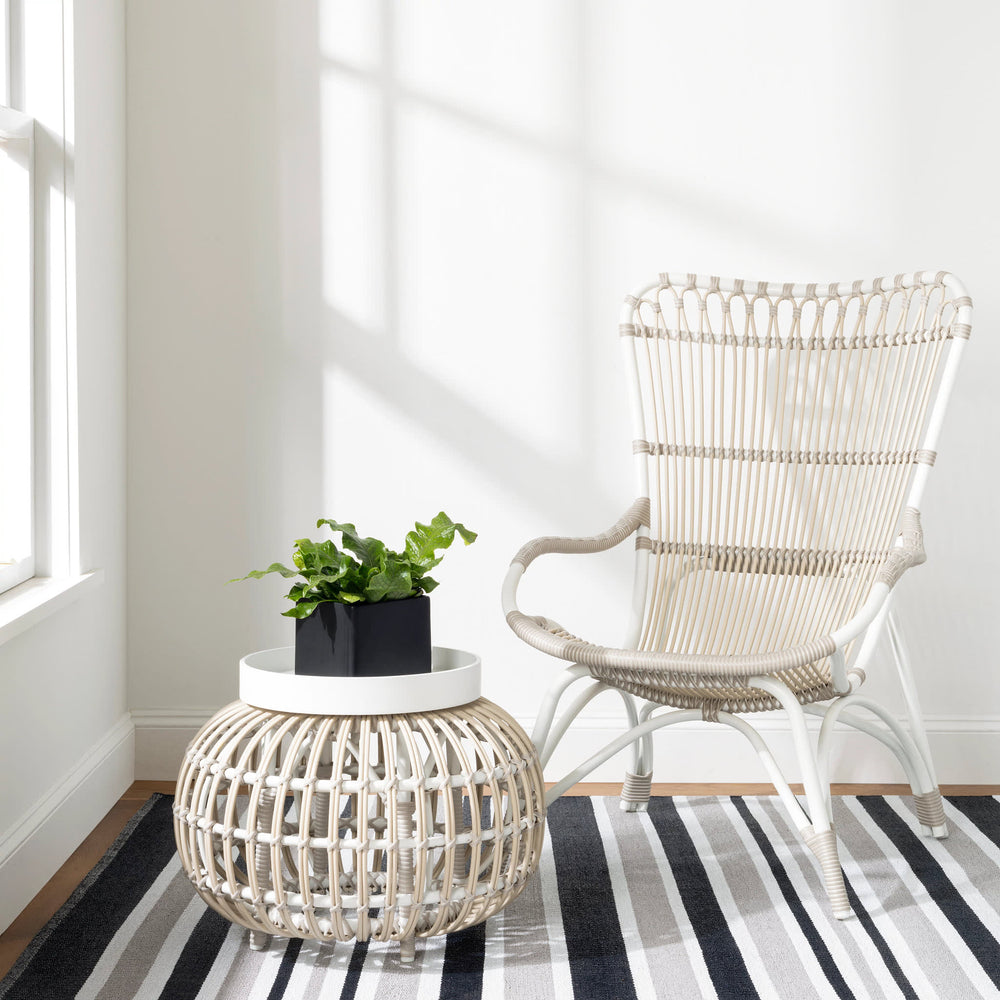 Oakley Stripe Handwoven Indoor/Outdoor Rug | Neutral