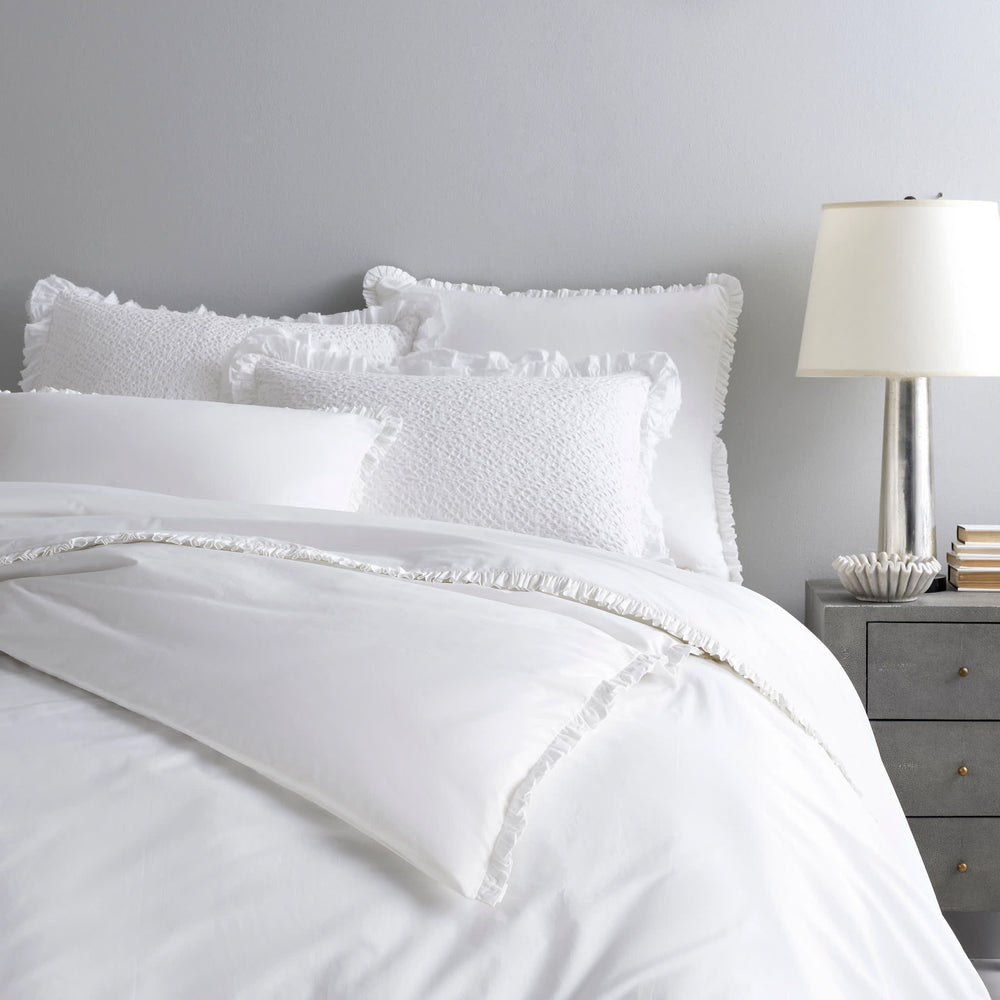 Classic Ruffle Duvet Cover | White