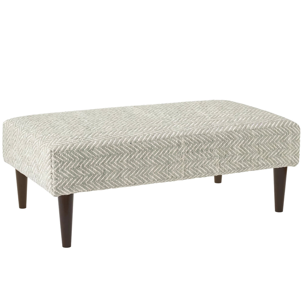 Herringbone Rug Ottoman | Ocean
