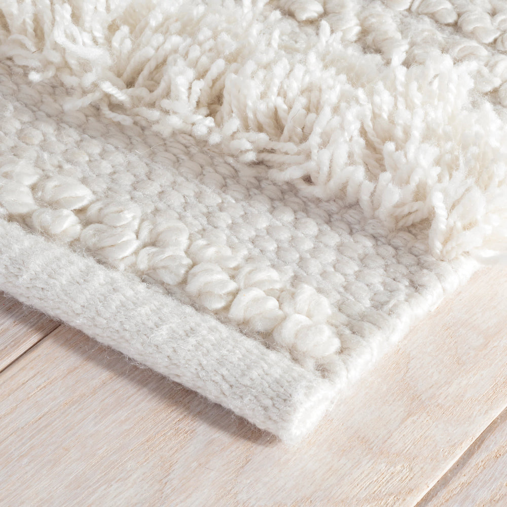 Zhara Stripe Handwoven Performance Rug | Ivory