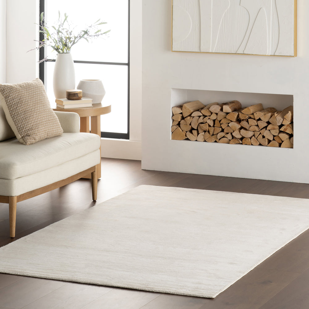 Alva Hand Loom Knotted Viscose Rug | Sand
