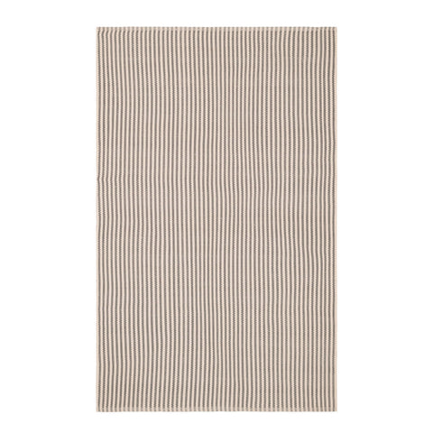 Pinstripe Handwoven Indoor/Outdoor Rug | Grey/Ivory