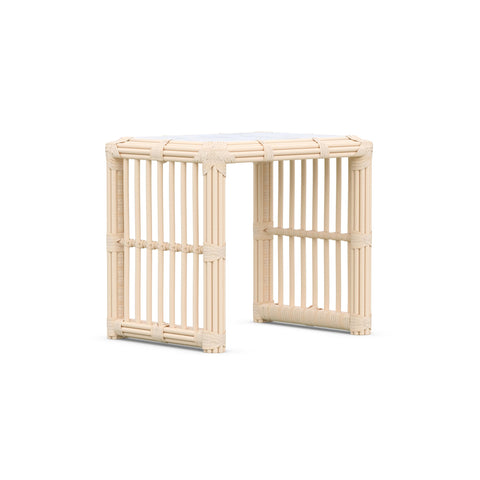 Beauvoir Outdoor Side Table | Ivory