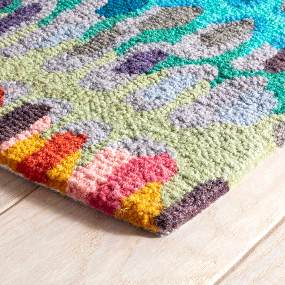 Paint Chip Hand Micro Hooked Wool Rug | Multi