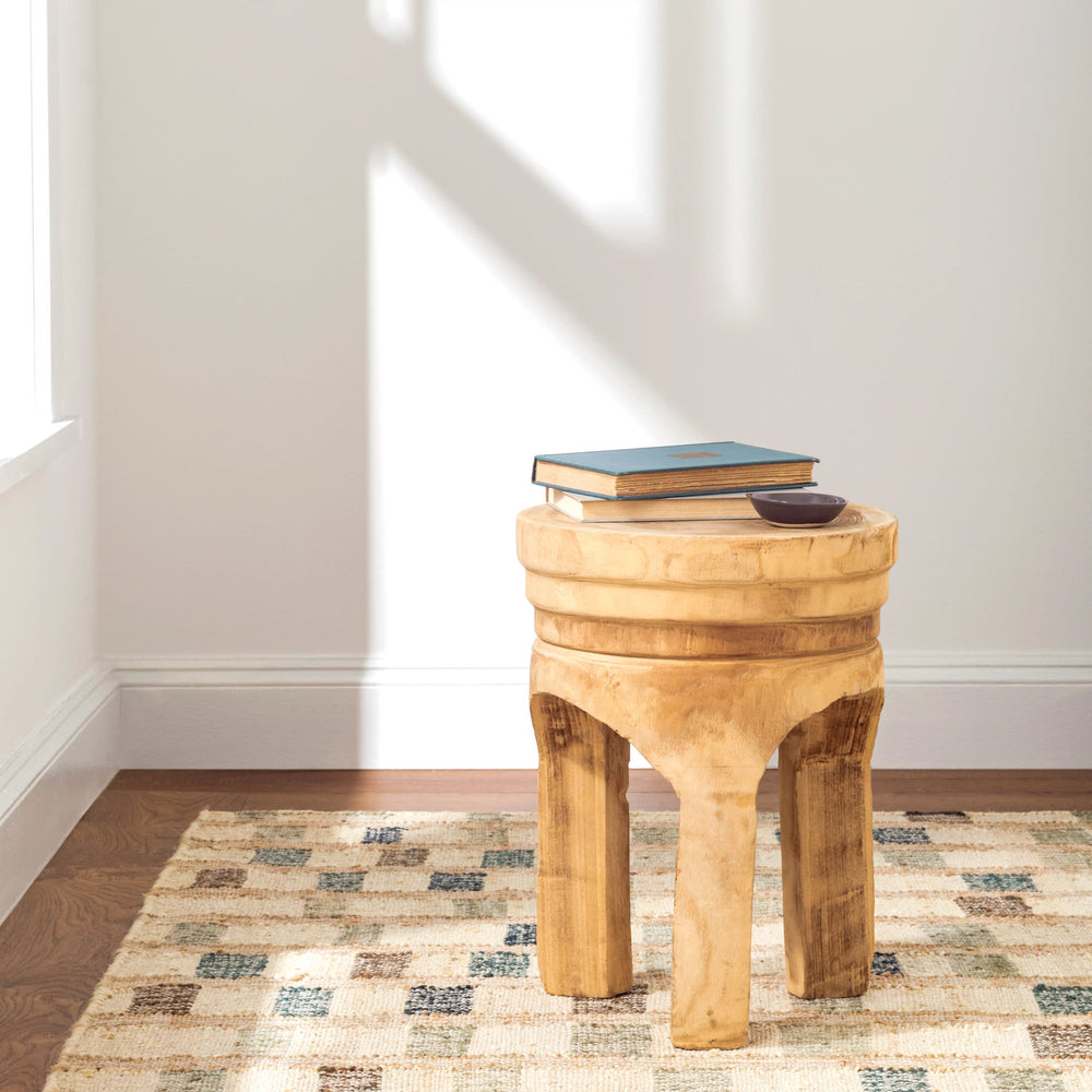 Mosaic Handwoven Jute Rug | Blue