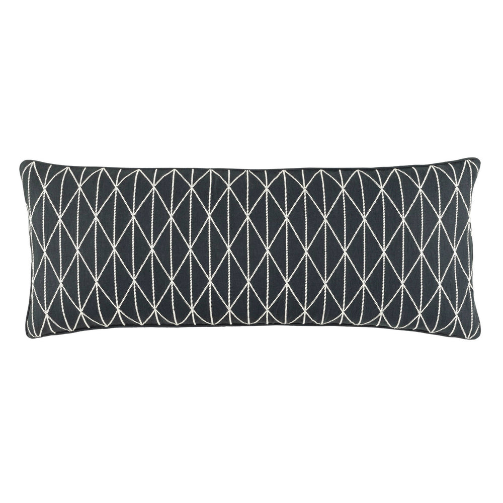 Adger Embroidered Decorative Pillow Cover | Granite