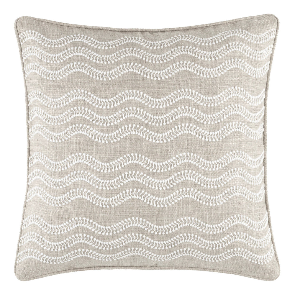 Scout Embroidered Indoor/Outdoor Decorative Pillow Cover | Grey