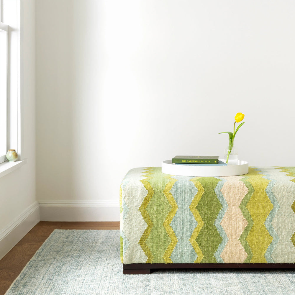 Quartz Handwoven Viscose/Cotton Rug | Ocean
