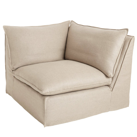 Hollingsworth Slipcovered Corner Chair | Estate Linen Natural