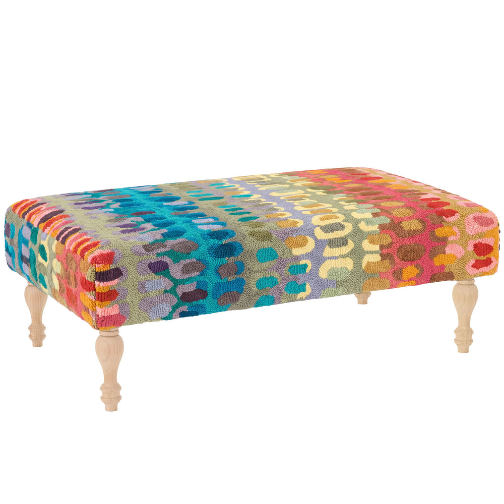 Paint Chip Rug Ottoman | Multi