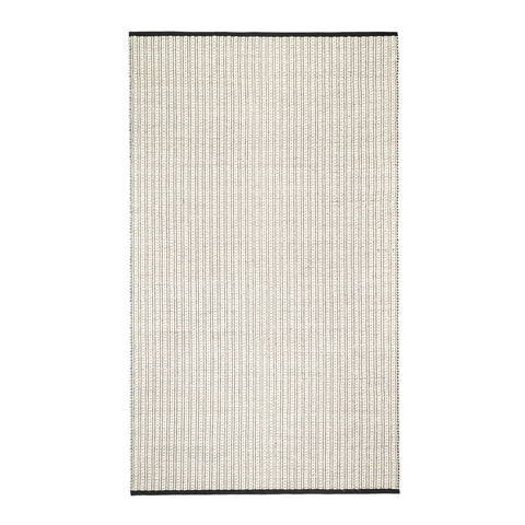 Ribbon Handwoven Wool Rug | Ivory/Black