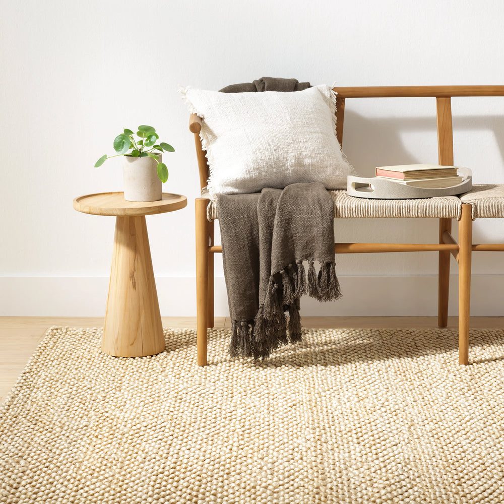Textured Handwoven Jute Rug | Natural