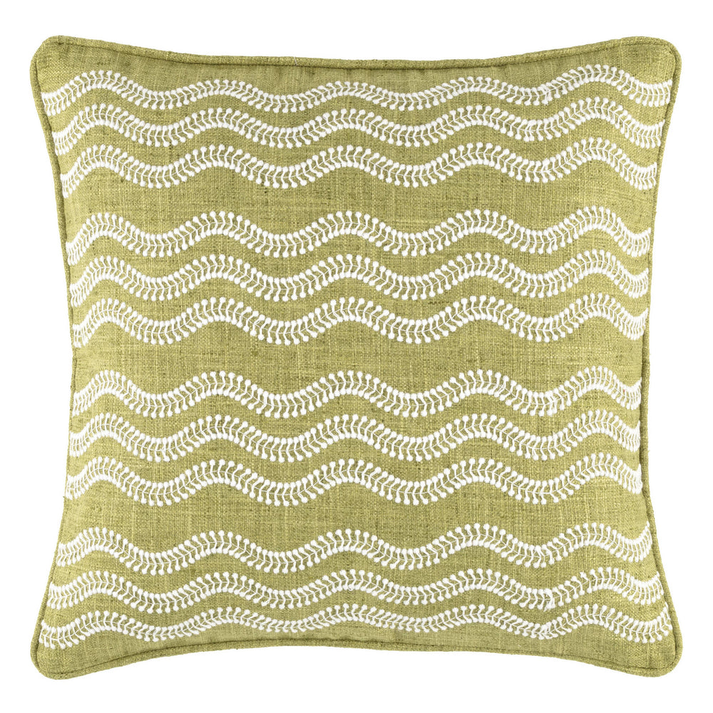 Scout Embroidered Indoor/Outdoor Decorative Pillow Cover | Green