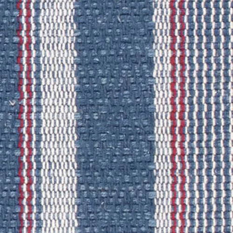 Camden Stripe Handwoven Cotton Rug Swatch | Denim