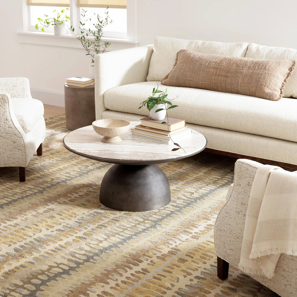 Paint Chip Hand Micro Hooked Wool Rug | Natural