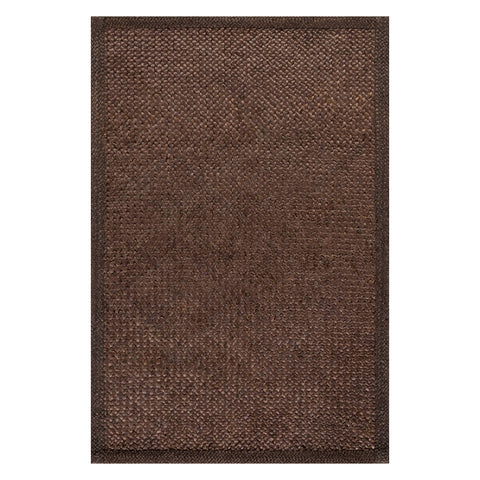 Thale Textured Handmade Jute Rug | Chocolate Brown