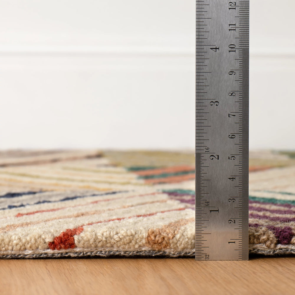 Potter Hand Micro Hooked Wool Rug | Multi