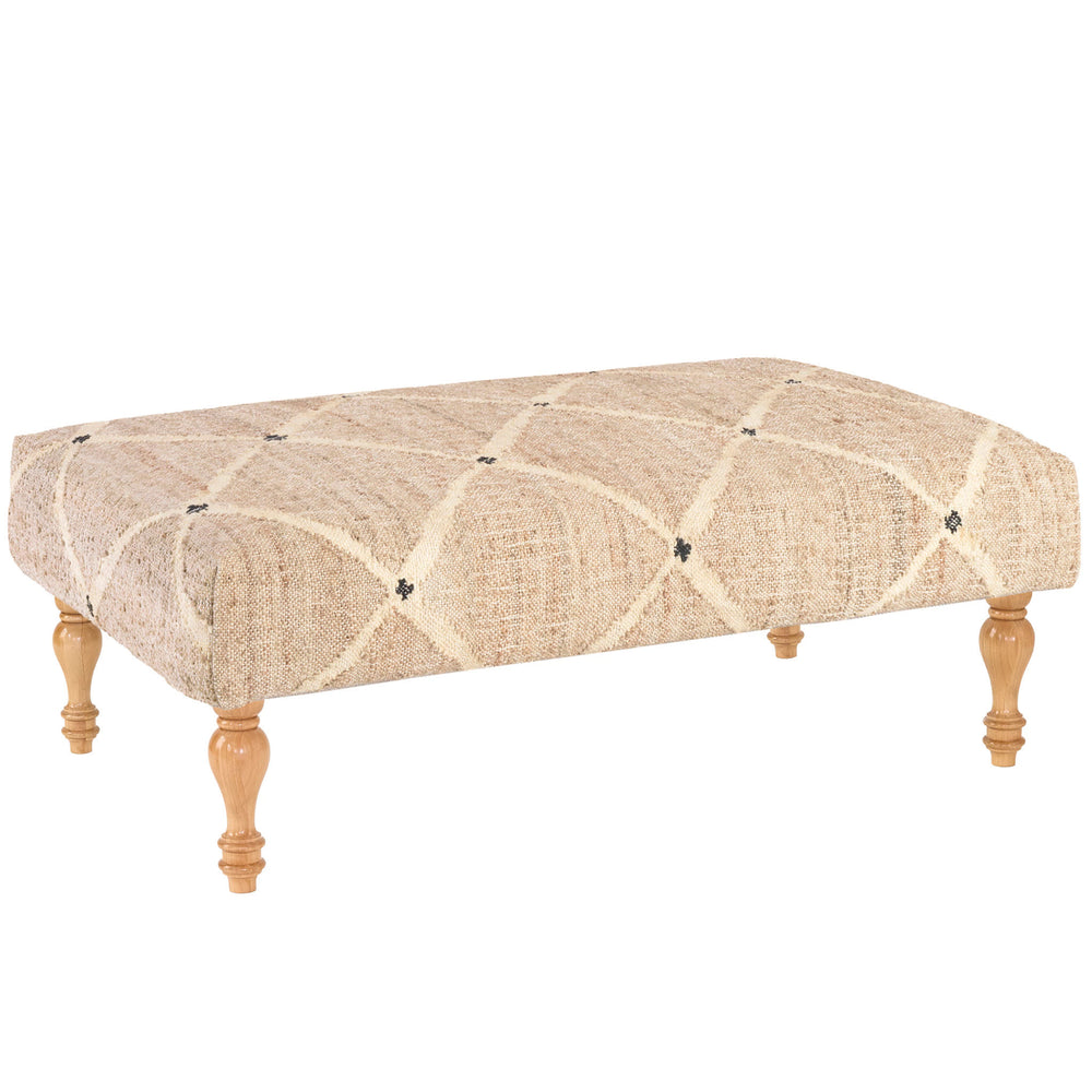 Kali Natural Custom Rug Ottoman | Natural