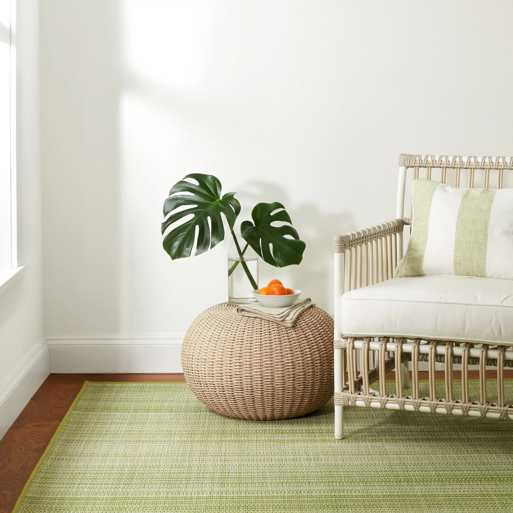 Lakeside Woven Indoor/Outdoor Custom Rug | Green