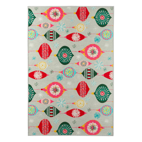 Ornaments Machine Washable Rug | Multi
