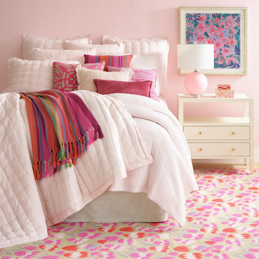 Boucle Indoor/Outdoor Decorative Pillow Cover | Pink