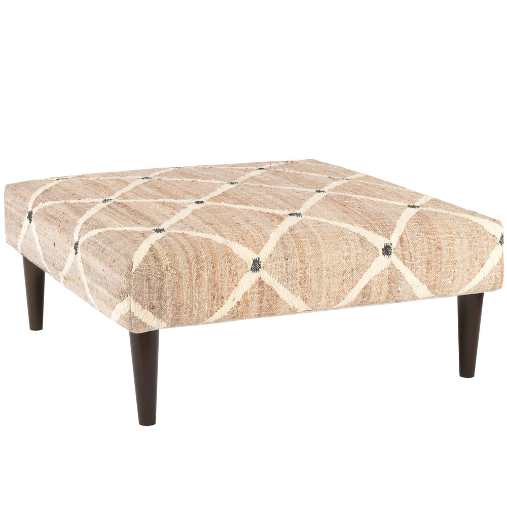 Kali Natural Custom Rug Ottoman | Natural