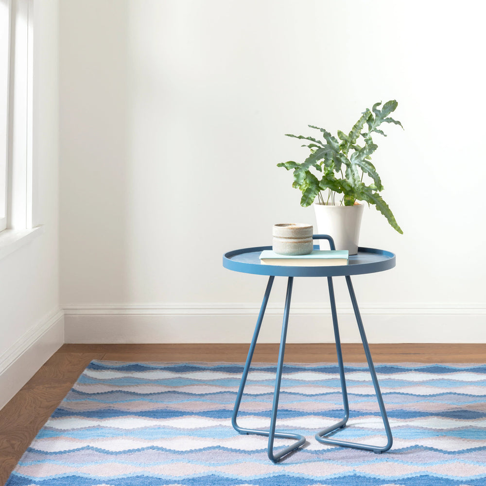 Safety Net Handwoven Wool Rug | Blue