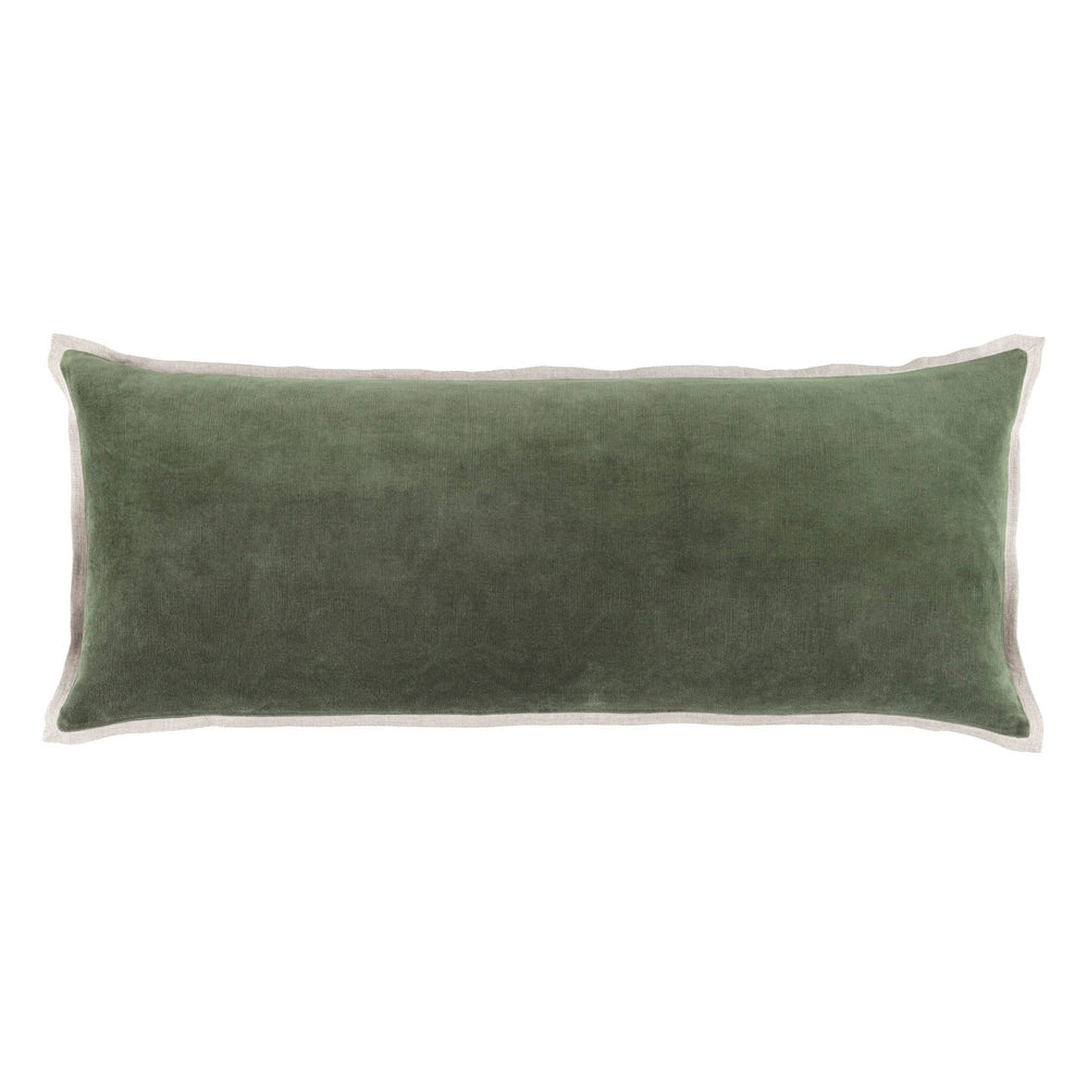 Gehry Velvet/Linen Decorative Pillow Cover | Sage