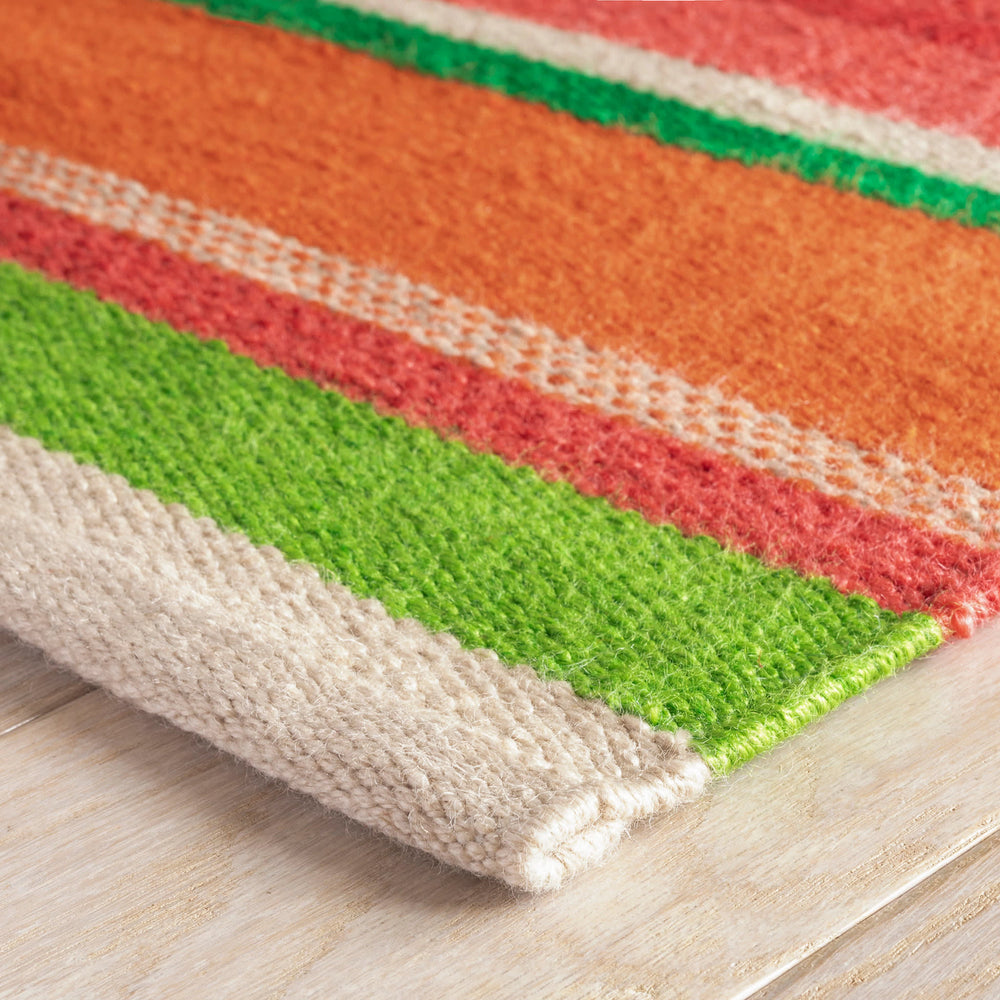 Seed Stitch Stripe Handwoven Indoor/Outdoor Rug | Spring