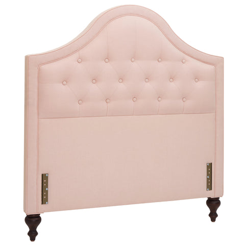 Washed Cotton Linen Low Essex Headboard | Slipper Pink