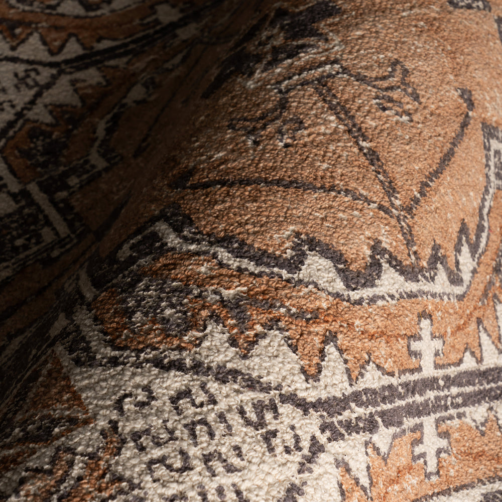 Ardin Vintage Handmade Cotton Rug | Brown