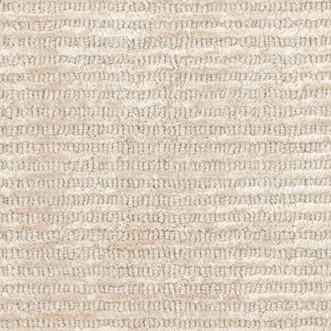 Cut Stripe Hand Knotted Viscosewool Rug Swatch | Ivory