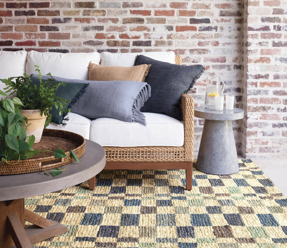 Kirby Handwoven Jute Rug | Blue