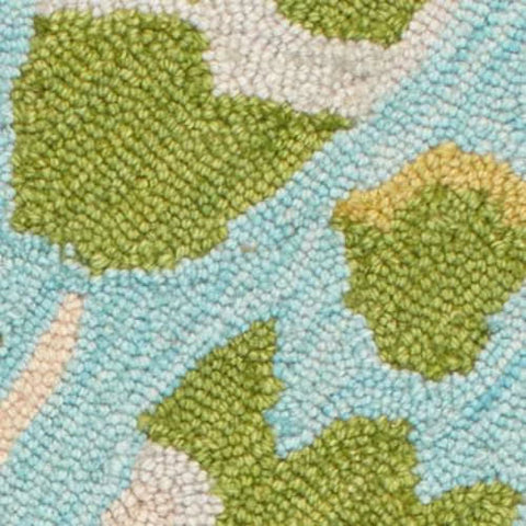 Zelie Hand Micro Hooked Wool Rug Swatch | Aqua