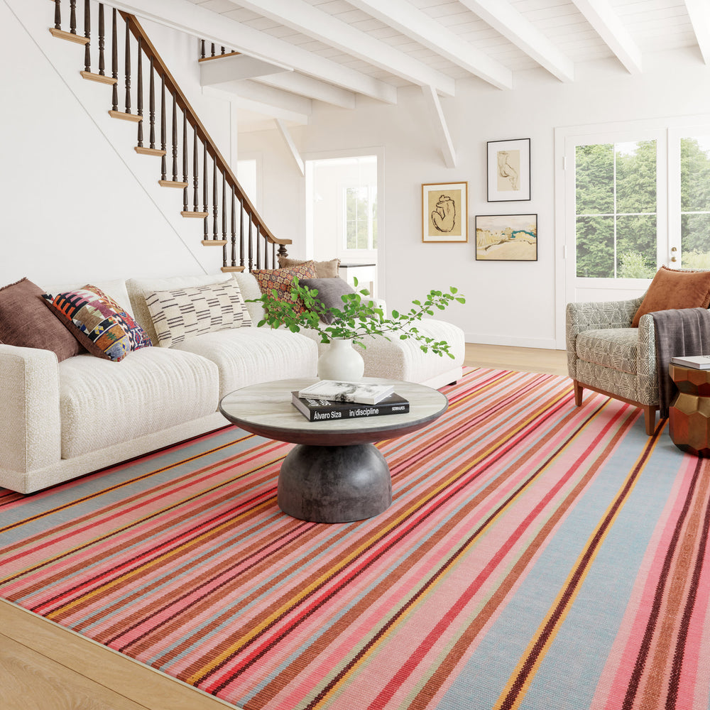 Jamaica Stripe Machine Washable Rug | Multi