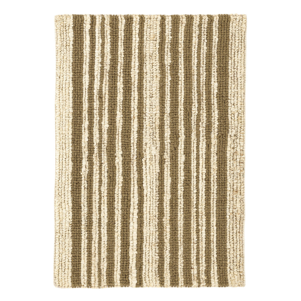 Calder Stripe Handwoven Jute Rug | Kelp