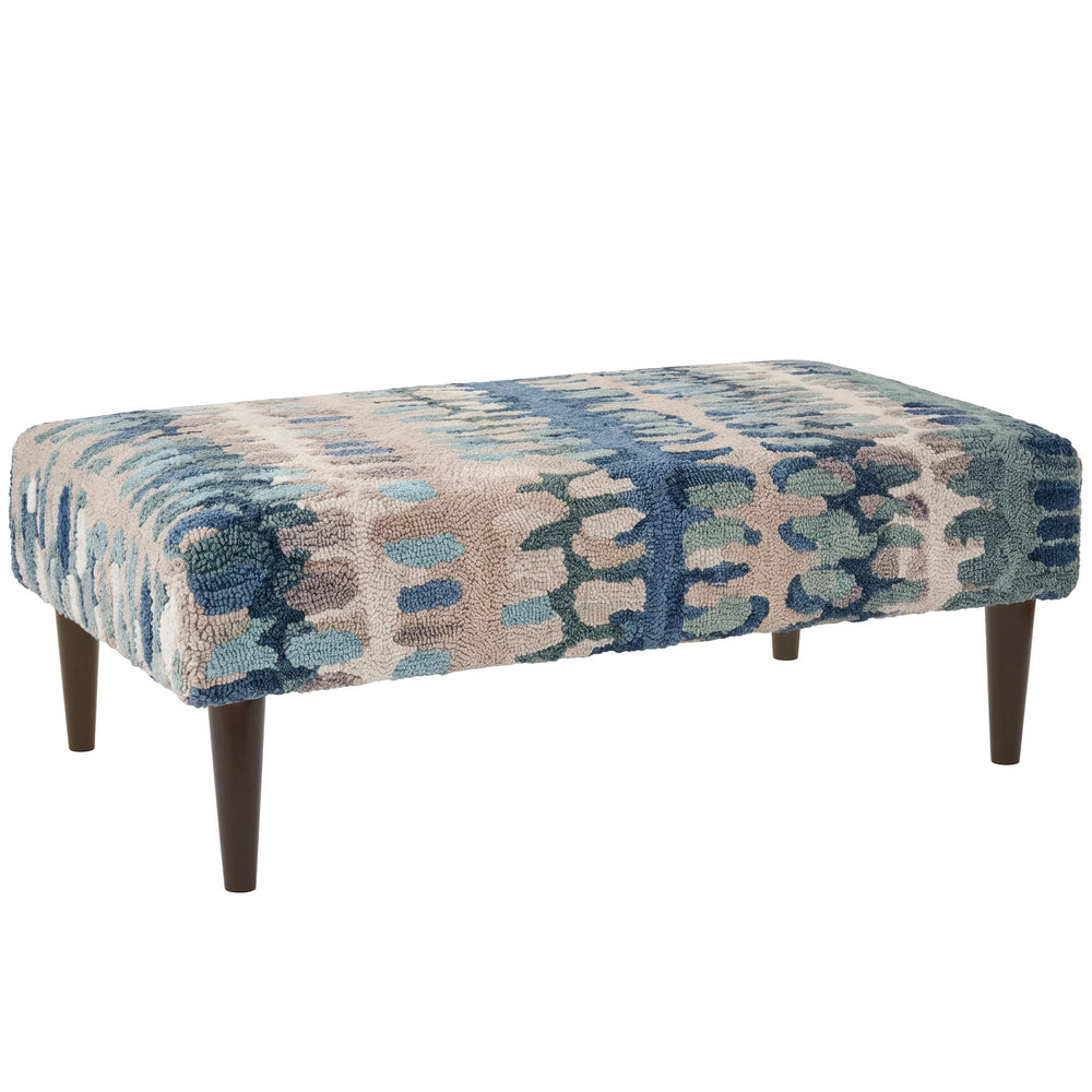 Paint Chip Rug Ottoman | Blue